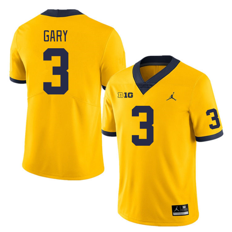 Michigan Wolverines #3 Rashan Gary College Football Jerseys Stitched Sale-Maize